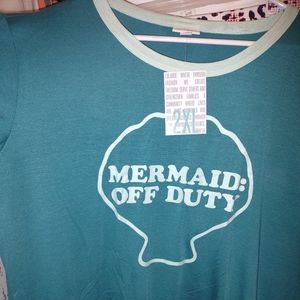 LuLaRoe Liv mermaid  of duty shirt 2xl
